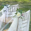 Decorative Flowers 1PC Forest Wedding Chair Decoration Tulle Banquet Party Event Xmas