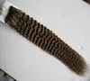 afro kinky curly micro loop hårförlängningar 100g malaysiska jungfru 1gs kinky curly micro loop ring hårförlängning blond remy hår5126434