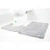 Bath Mats Toilet Mat Set Decorative Soft Elegant Comfortable Luxurious Pebble Stone Carpet Anti-slip Bathroom Floor