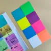 160 Sheets 8Color Transparent Sticky Notes 7*7CM Scrapes Sticker Note Clear Notepad School Stationery Office Supplies