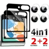 Für Samsung Galaxy Z Flip 5 Vollbeschwerde Außenbildschirme Protektor Temperierte Glaskamera-Objektivfilm Anti-Kratzer-Schutzfilm