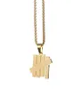 Pendanthalsband guld USA obesegrade fem bar halsband minimalism rostfritt stål barer kedja hiphop smycken American9666298