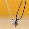 Pendant Necklaces 1Pair Magnetic Couple Necklace For Lovers Gothic Punk Sun Heart Men Wedding Jewelry Valentine's Day Gift