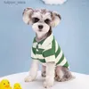 Odzież dla psa odzież letnie ubrania miękka oddychająca polo koszula Polo Puppy Striped Bluza dla małych średnich psów Come Cat L46