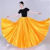 720 degrés Satin Jupe Costume de danse Femme Gypsy Longes jupes Dancer Portez 12 couleurs 105cm 110cm Jupe de danse 115cm