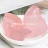 Pezzi di quarzo rosa del mozambico naturale grezzo a forma rosa amore cristallo chakra gemstone minerali campione minerale