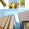 Fensteraufkleber 40/50/60/70/80/90 x 600 cm/Rolls Goldsilver Spiegelte selbst klebende Glasfilm Ein Weg Spiegel reflektierender Sonnentont