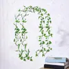 Decoratieve bloemen veranda kunstmatige wijnstok realistische groene slingers voor thuis bruiloft tuin decor indoor buitenmuur hangend plastic