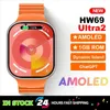 새로운 HW69 AMOLED SMART WATCH GEN3 BLUETOOTH CALL COMPASS AI WATWFACE 2GB ROM Chatgpt NFC GPS 추적기 시계 9
