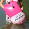 Aufblasbare offene Schwimmbot zum Trockenbeutel tragbarer Kleidungs Brieftasche Aufbewahrung für Rafting -Schnorchel -Tauchen 20 l Schwimmwaterfeste Tasche