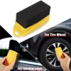 Auto Reifen Wachsen polierende Reinigung Wischen Sie Autoladpolierwachsen Schwamm Pinsel Kontur Detaillierter Dressing Shine Pad Schwamm