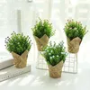 Fiori decorativi sfere di fiori simulati piante verdi decorazioni interni in plastica bonsai per conto di altri