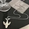 Pendant Necklaces Fashion Trend Stainless Steel Whale Necklace For Men Exquisite High-end Design Small Cold Wind Long Sweater Chain