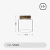 収納ボトル13cm大きな糸バンドガラスシールされたプラムのための木製の蓋付き缶スパークリングコンテナ植物テラリウムタンク