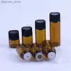 Gıda Kavanozları Canisters 100pcs 1ml/2ml/3ml/5ml Boş Amber Lass Esansiyel Yağ Şişesi İnce Lass Küçük Amber Dram Parfüm Yağı Şişeler Örnek Test Şişesi L49