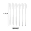 Servis uppsättningar 6st Gold Butter Knife Pizza Cheese Dessert Rostfritt stål Cutlary Cream Knives Frukost Toast Bread Kichen Tools