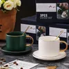 Mugs Simple Ceramic Lovers Coffee Cup Dish Tea Set Mug With Spoon Business Gift