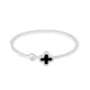 van bracelet TikTok bracelet female vibrato jewelry four leaf clover open diamond hand ring