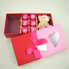 Decoratieve bloemen Soap Rose Bear Geschenkdoos Xmas Birthday Valentine Wedding Gifts For Girlfriend Women Wife Mother's Day Accessories 2024