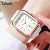 Womens Light Luxury Fashion Watch Womens Silicone Strap Waterproof Square 36mm Quartz Watch Watches High Quality R5