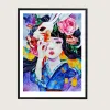 Japanische Anime Geisha Schönheit Kimono Frau Plakat Leinwand Malerei Print Wandbild Wohnzimmer Home Wall Art Home Dekoration