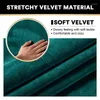 Chair Covers Stretch Velvet Bench Cover Elastic Dining Seat Protector Solid Color Piano For Bedroom Living Room Home Decor 1pc