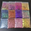 12 Bags 120g Color Changing Nail Glitter Flakes Polyester y Mixed Craft Chameleon Sequins Set For Tumblers DIY 240328