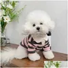Vestuário para cães vestuário de vestuário cão camisa de verão de pet roupos de resfriamento de roupas listradas colorida chihuahua colete de garganta para cães médios pequenos cos dhga dhb0i l46