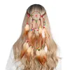 Etnic Boho Feather Head Abch per donna Festival RAVE Party Hairbands Peacock Feathers Turban Weakwear Ladies Ladies Accessori per capelli