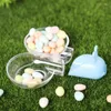 Geschenkwikkeling 12 PCS Transparante plastic cartoon slak vorm snoepdozen voor baby shower kinderen verjaardagsfeestje gunsten snoepcontainer