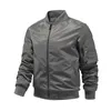 Jaqueta de vôo de colarinho transfronteiriço Spring outono ma1 jaqueta piloto uniforme de beisebol de cor sólida casaco masculino 240321