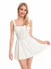 Casual Dresses Women Mini Dress Y2K Low Cut Sleeveless Slim A-Line Bustier Fairy Corset Renaissance Milkmaid