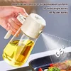 Andere keuken eetbalk 2-in-1 oliesprayfles 470 ml glas olie dispenser koken bakazijn spray barbecue spray fles barbecue picknickgereedschap yq2400408