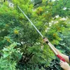 Telescopic Tree Trimmer 5810FT with 2 Section Adjustable Cut and Hold Pruner Pole Saw, Extendable Long Handle Fruit Picker, Branch Cutter, Loppers, Clippers with Holder