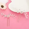 Clips de cheveux fleur nuptiale cristal de mariage blanc clip coathear féminins filles élégants épingles à cheveux romantiques élégants accessoires