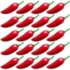 Flores decorativas 100 PCs PCS Toys de vegetais de pimenta artificial POP FOAMS PEPPERS RED PEPERS SIMULO