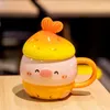 Mugs 1pc Creative 320ML Cartoon Pig Shaped Ceramic Mug With Lid And Handle Female Gift Household Items Tea Milk Coffee Cup