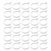 60 pcs rideau rideaux rideaux blancs anneaux de tige plastique circulaire pour ouvrir l'ouverture de douche ronde décor