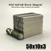 5/10/20 / 30pcs 50x10x3mm Matière néodyme 50 * 10 * MAGANGES NDFEB N35 N35 MATÉRICES MAGNÉTIQUES D'AMAGNEMENT BLOC STRONG