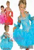 2019 Tutu Girl039s Pageant Dresses Ritzee Girls Beaded Halter off shoulder Tiers Organza Off Shoulder Backless Mini Girl Prince3448534