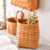 Wall Hanging Storage Baskets Wall Decorative Plant Flower Pot Bamboo Storage Basket for Home Garden Wedding Farmhouse Decoration