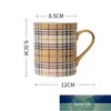 Lux European-stil Creative Ins Ceramic Cup Golden Edge Milk Tea Mugg gränsöverskridande hushållskoppar grossist