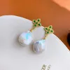 Dangle Earrings Elegant Keshi Coin Natural Pearl Cultured Freshwater Jewelry Gifts