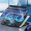 Pads D10 17inch Gaming Laptop Cooler 2 Fan Led Screen USB Port Laptop Cooling Pad RGB Cool Light Notebook Stand For Laptop