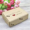 Новые 10шт 8x6x2см белый /Kraft /Black Jewelry Display Packing Box с ручной работы с Love Cardboard Gif