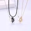 Pendant Necklaces 1Pair Magnetic Couple Necklace For Lovers Gothic Punk Sun Heart Men Wedding Jewelry Valentine's Day Gift