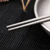 Tiartisan Titanium Square Chopsticks Titanium Sushi Hashi Chinese Japanese Chopsticks 1 Pair 195mm/230mm For Outdoor Picnic