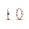 Stud Earrings 925 Sterling Silver Luxury Jewelry Natural Freshwater Rose Gold Colorful Zircon Hoop For Women Piercing