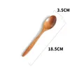 Spoons 1PCS Wooden Spoon Kitchen Chinese Style Natural Wood Soup Tableware Cooking Honey Coffee Mixing