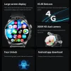 RAM 4GB Smart Watch Men Sim WiFi 4G Network Big Battery Message Promemoria ID Face ID NFC GPS Dual Camera Waterproof Installazione